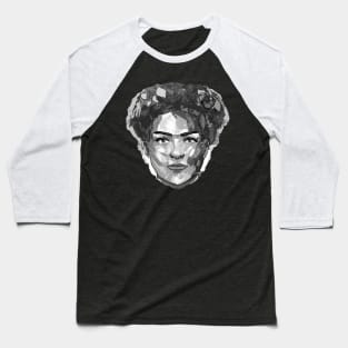 Frida Black and White Baseball T-Shirt